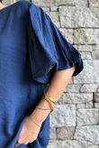 Randles Puff Sleeve Blouse Navy
